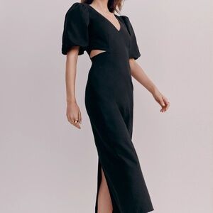 NWT Ann Taylor- Petite Linen Blend Cutout Dress